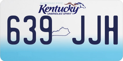 KY license plate 639JJH