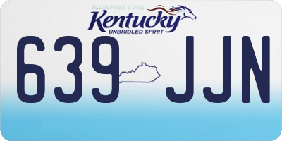 KY license plate 639JJN