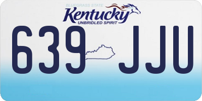 KY license plate 639JJU
