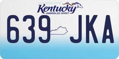 KY license plate 639JKA