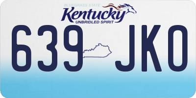 KY license plate 639JKO