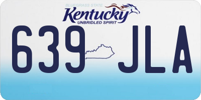 KY license plate 639JLA