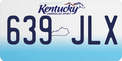 KY license plate 639JLX