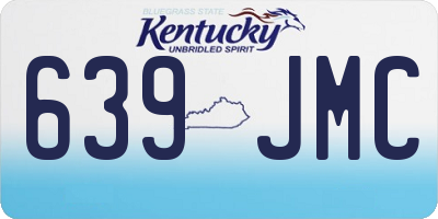 KY license plate 639JMC