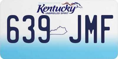 KY license plate 639JMF