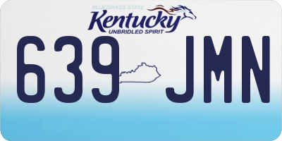 KY license plate 639JMN