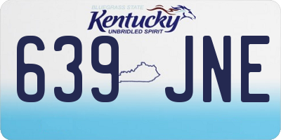 KY license plate 639JNE