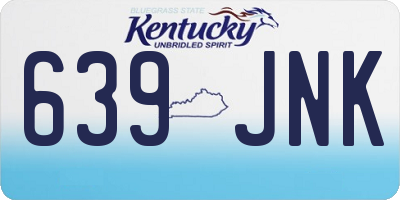 KY license plate 639JNK
