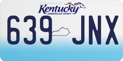 KY license plate 639JNX