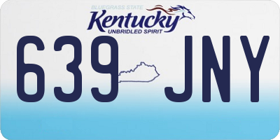KY license plate 639JNY