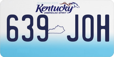 KY license plate 639JOH