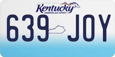 KY license plate 639JOY
