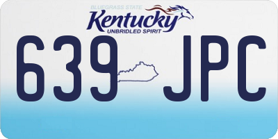 KY license plate 639JPC