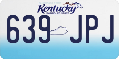 KY license plate 639JPJ