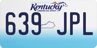 KY license plate 639JPL