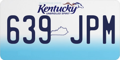 KY license plate 639JPM