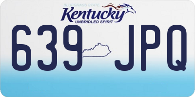 KY license plate 639JPQ