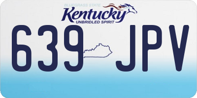KY license plate 639JPV