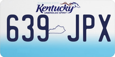 KY license plate 639JPX