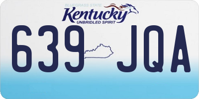 KY license plate 639JQA