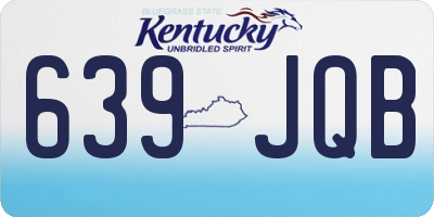 KY license plate 639JQB