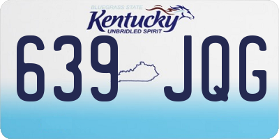 KY license plate 639JQG