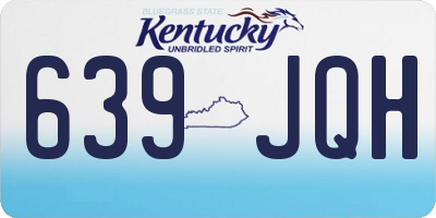 KY license plate 639JQH