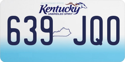 KY license plate 639JQO