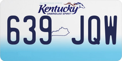 KY license plate 639JQW