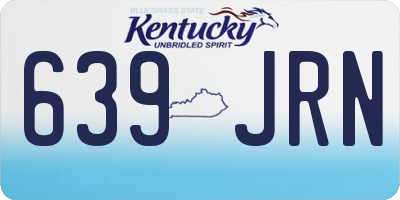 KY license plate 639JRN