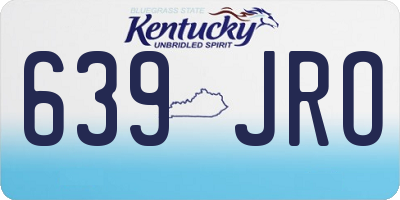 KY license plate 639JRO