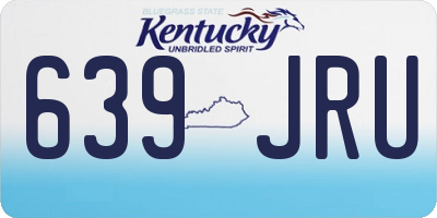 KY license plate 639JRU