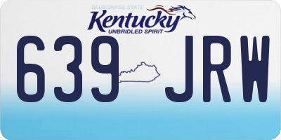 KY license plate 639JRW