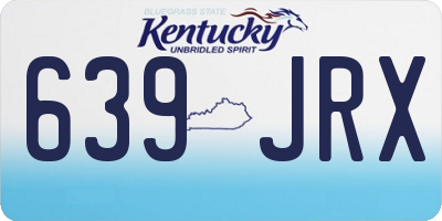 KY license plate 639JRX