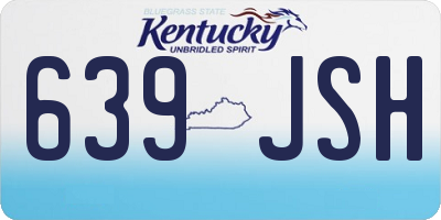 KY license plate 639JSH