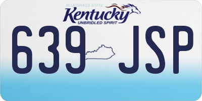 KY license plate 639JSP