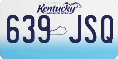 KY license plate 639JSQ