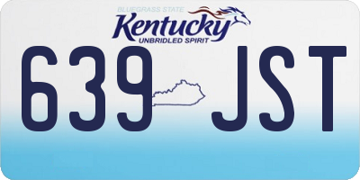 KY license plate 639JST