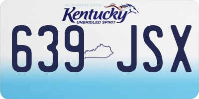 KY license plate 639JSX