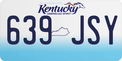KY license plate 639JSY