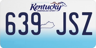 KY license plate 639JSZ