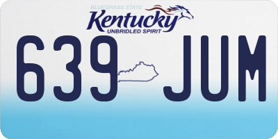 KY license plate 639JUM