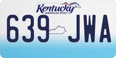KY license plate 639JWA
