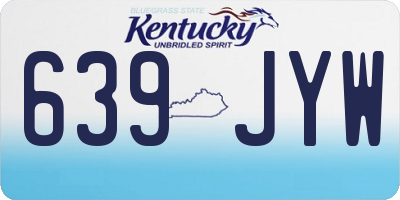 KY license plate 639JYW
