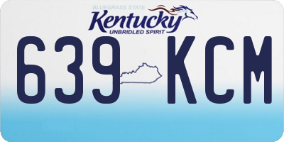KY license plate 639KCM