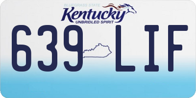 KY license plate 639LIF