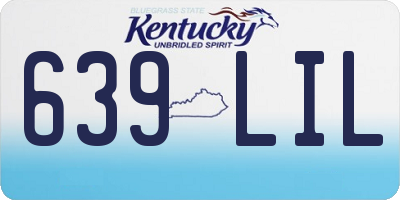 KY license plate 639LIL