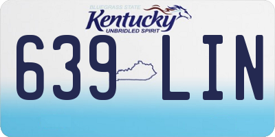 KY license plate 639LIN