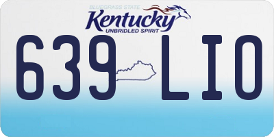KY license plate 639LIO