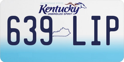 KY license plate 639LIP